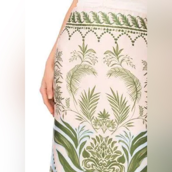 PARKER The Bell Maxi Skirt In Eggnog White and Green Size XXL NWOT - Picture 4 of 9